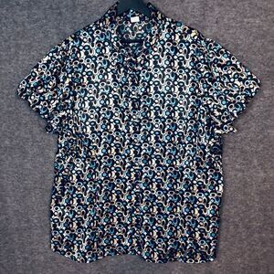 SARA MICHELLE Womens 3X Blouse Dressy Multi-Color Dot Print Shimmering S/SLeeve